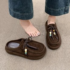 Modern Fashion 여성 귀여운 플랫 뮬 샌들 빈티지 발편한 슬리퍼 L84