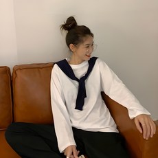 Elsso 女款基本內搭圓領長袖T恤