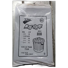 쓰레기 봉투 흰색 중 푸르미 비닐 봉지 일회용, 1개