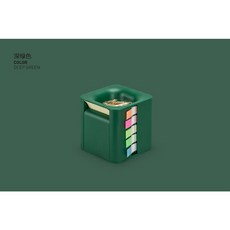[데스크랩] 롤 메모지 인덱스 큐브 디스펜서, 1개, 그린