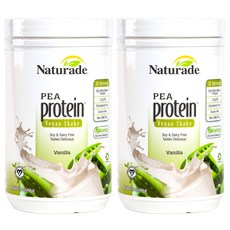 Naturade 豌豆蛋白奶昔 素食無麩質, 2個, 444克