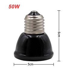 발열전구 온열 열등 220V 반려동물 열 램프 세라믹 동물 난방 전구 육추 닭 원적외선 파충류 25W 50W 75W 100W, Mini lamp 50W