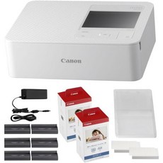 캐논 셀피 CP1500 컴팩트 포토 프린터 | 검정색과 2개 KP108IN 컬러 잉크 및 용지 세트 3개 품목 3069777, CP1500 + 216 인쇄 키트, 흰색