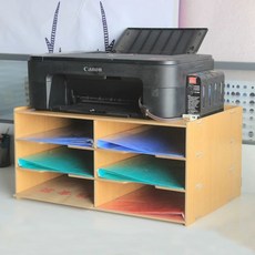 A4 종이 회사 보관 파일 수납함 우드 서류함 선반, O. 6 골든 오크