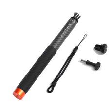 K&F CONCEPT 運動相機延長自拍桿 127cm 碳纖維材質, 黑, 1個, MS22 KF09.140