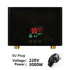 욕실 온수 샤워 주방용 벽걸이 전기 히터 순간 온수기, 220V-3000W-EU plug_2, 1개