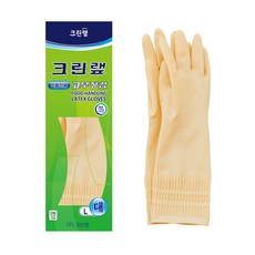 크린랲 식품전용 고무장갑 대(L), 아이보리, 10개
