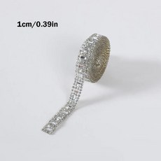 접착식 라인 스트립 재봉 반짝이 크리스탈 롤 레진 아이언온, 1개, 9. I-1cm