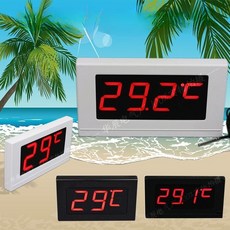 대형 디지털 온도센서 수영장 욕실 목욕탕 사우나 측정기 흰색 장비, 09.106-2 방수형 모델