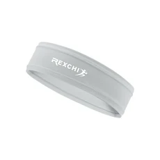 EZSTYLE 吸汗頭帶 跑步男女通用 透氣彈性大髮帶 冰絲涼感雷奇止汗帶 運動頭巾運動髮帶, 淺灰, 1個