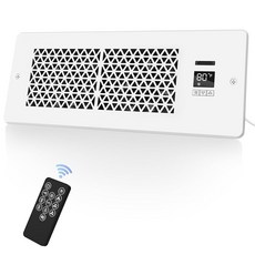 MATULSA Register Booster Fan for 4\" x 12\" Register Holes with Remote Control and Thermostat 10-Sp, MATULSA Register Booster Fan f