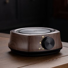 茶器堂 多功能煮茶器 玻璃養生壺 燒水壺 花茶壺, 四方爐【木紋色】, 1個, 1L