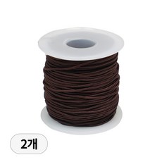 디어플레이스 탄성 고무줄 팔찌 염주 만들기, 2개, 04 다크브라운 45m_1.2mm