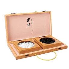 雲窯子 19路摺疊棋盤 棋子直徑2.2CM, 仿玉子|15路圈棋[禮盒+收納盒】, 1個