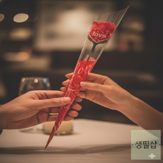 생필샵 조화 장미꽃 한 송이 비닐 포장 장식 인테리어 촬영소품오브제 촬영소품 사무실조화