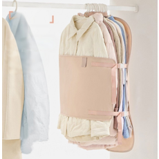 1/1+1 접이식 후크 탈착식 연결 방진 압축커버 스마트폰 연동 없이 간편 설치 접이식 후크 케이스 방진 압축하며 공간 절약 가능한 수납용 케이스, 연베이지*1+핑크색*1, 1