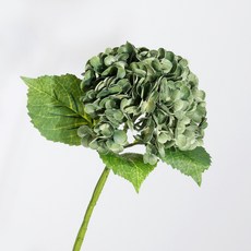 仿真花繡球 手感保濕歐式家居客廳裝飾工程盆景插花假花繡球仿真花永生花人造花乾燥花永不凋零拍照道具假花裝飾居家裝飾, Mst-1806繡球-墨綠