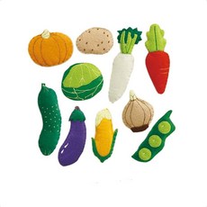 펠트야채 펠트교구 용교구 휄트 야채 세트 아동장난감 헝겊교구 놀이완구 아동학습