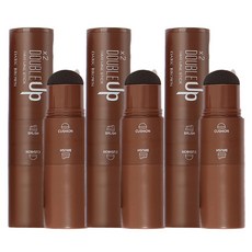 더블업 헤어라인 커버스틱, 3개, 다크브라운