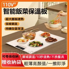 折疊暖菜板 超大面板 10秒速熱 矽膠暖菜墊 110V恒溫 柔性便攜 家居必備, 1個, 110V暖菜墊【大號60*38】