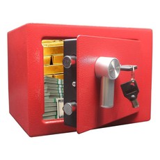 Yuanshikj 스틸 금고 - 열쇠 잠금 0.1입방 피트 소형 가정용 현금 및 주얼리 보관 (라이트 그린)