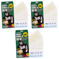 맨즈고릴라 왁스 시트 메가 팩 40개입, 3개