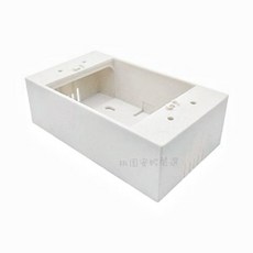 樹榮工業 一連明盒 台灣製 明BOX 開關盒 插座盒 塑膠盒 一體成型 白色, 1個