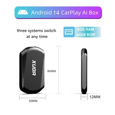 2025 Acodo 안드로이드 14 3in1 CarPlay Ai Box 무선 자동 USB 어댑터 Youtube Netflix 연결, 02 AI Box 4GB 64GB, 1개