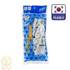 멀티탭 차단스위치형 4구 1.5m 16A 국산 콘센트
