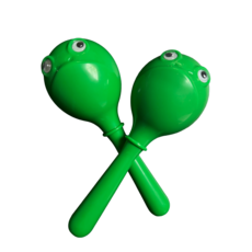 마라카스 맥키 개구리마라카스 2개 1세트 유아악기 어린이 리듬악기 음악놀이 교구 쉐이커