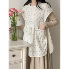 [오보기]엄마 턱받이 엄마 침받이 트림패드 수유가리개 앞치마, 시그니처 체리도트, 1세트, 1개입
