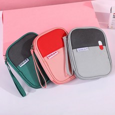 반창고 휴대용 소형 응급키트 비상약 여행용 파우치, 그린, 그린