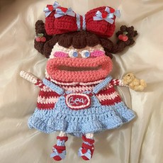 손뜨개 DIY 핸드메이드 소시지 모양 미니 가방 열쇠고리용 선물용, 30_진주끈포함캔디시스터키트, 1개