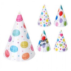 파티고깔모자(소형)6개입 생일파티 홈파티 백일상, 6개, 생일