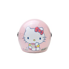 EVO KITTY 吃果醬 兒童安全帽 半罩騎士帽 Hello Kitty 54-57CM, 1個, 粉,54-57CM（買大不買小，避免退換貨）