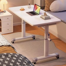 모션데스크 수동 높이조절 스탠딩 이동식 키높이 화이트, 핸드 리프트 심플 화이트 풀리 80 60cm