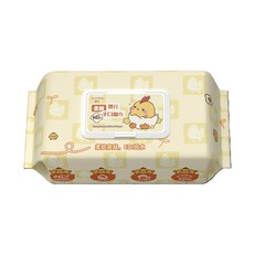 簡柔嬰兒柔濕巾 加厚加大 黃小鴨造型, 6個, 80張, 400g