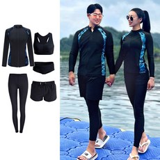 Surfrider 男女上下衣5件套裝圖案拉鍊式防曬衣 大尺碼 SURFRIDER