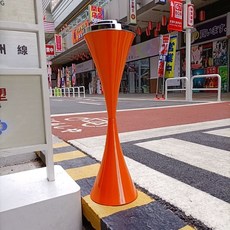 落地式衛生間灰缸立式帶蓋創意時尚電梯ktv廁所客廳灰缸, 橙色, 1個