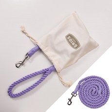 12mm 순면 리드줄 애견 강아지 로프 소형견 중형견 대형견 목줄, 1개, 바이올렛