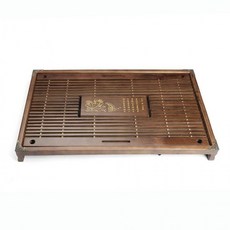 달콤티 엔틱 네추럴 차판 다기트레이 53.5x33 브라운, 1개