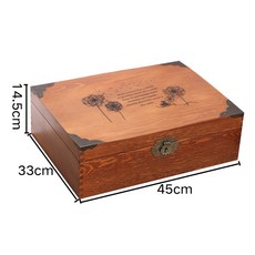 원목 수납 공간 자물쇠 상자 잡동사니 박스 빈티지 정리 목재 데스트탑, 오버사이즈 고글 민들레, 1개