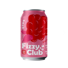 Fizzy Club 野莓玫瑰風味氣泡飲, 6個, 330ml