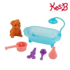 장난감 강이지집세트 역할놀이 토끼집과 먹이주기 고양이집과 인형, 강아지, 1개