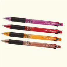 볼펜 3색 0.38mm 볼펜 필기구 똑템, 1개