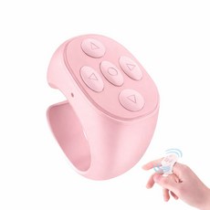 에어JX 스마트 링 마우스 블루투스 원격 리모컨 손가락 스크롤 제어 스마트폰 태블릿 호환, 1개, 핑크