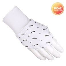 [VOLVIK] 모노그램 골프 손등 장갑 토시 가리개 자외선차단 파크골프 운전 낚시 등산 스포츠 쿨토시, 볼빅 손등가리개 화이트, 1개