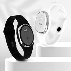 초음파 모기 퇴치 밴드 컴팩트 팔찌 생활방수 180시간 사용 가능, TS-M1 화이트, 1개