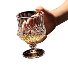 浮雕鑽石高腳杯 葡萄酒杯, 1個, 四只裝菱格酒杯