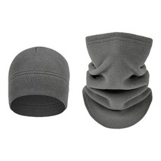 군화와고무신 폴라 기모 넥워머 목토시 비니 세트 WW002 - 겨울 혹한기 방풍 방한 작업 스키장 라이딩 하이킹 기능성, 그레이